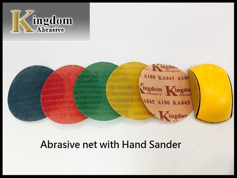 Hand sander pad with 150mm Velcro sanding disc