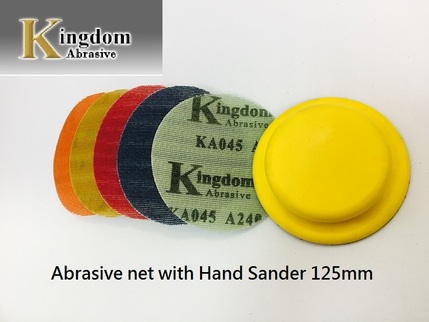 Hand sander pad with 125mm Velcro sanding disc