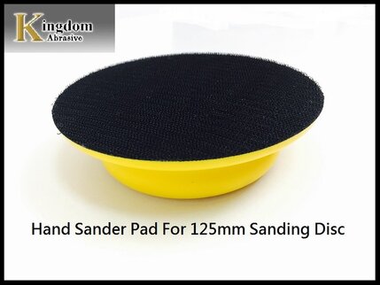 Hand sander pad with 125mm Velcro sanding disc